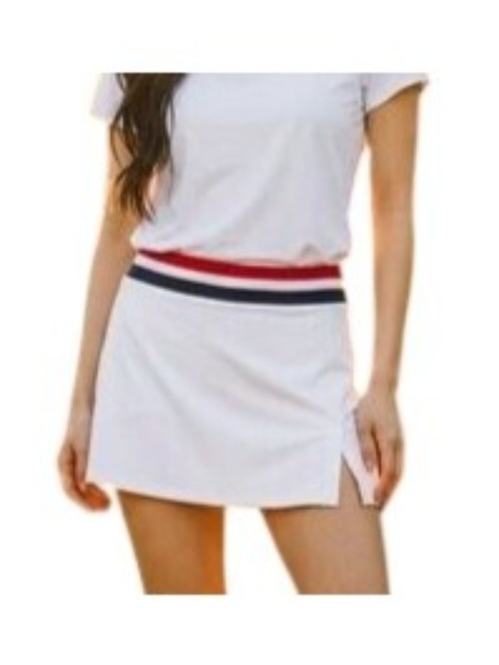 Tuckernuck Tnuck Sport Americana Tennis Skort Red White Blue Size L NWT